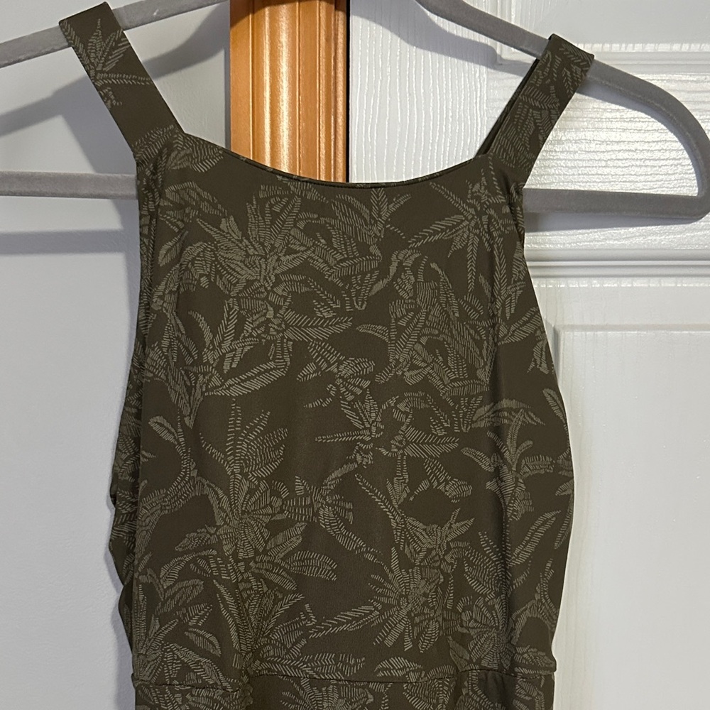 Patagonia Olive Green Patterned Women's Dress